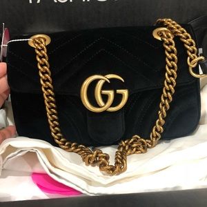 authentic Gucci Marmont velvet black